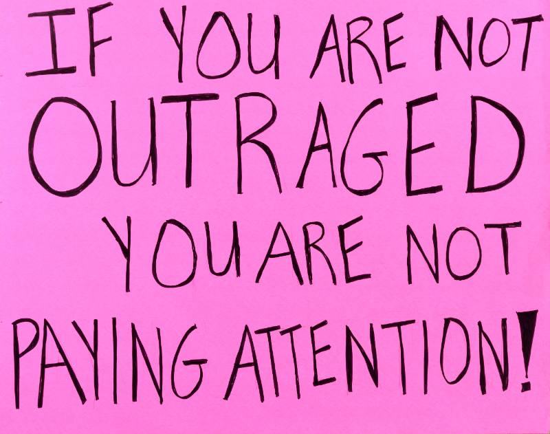 A pink text based poster