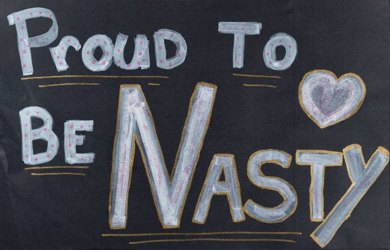 A black text based poster