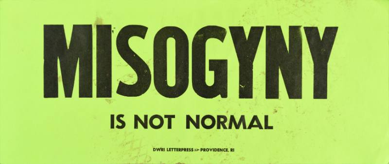 A poster with bold black text on a neon green background