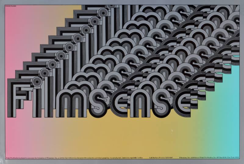 A poster featuring graphic text overlapping each other reading 