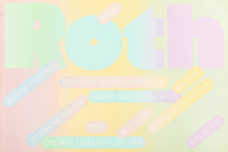 A text based post with block lettering in a rainbow of light pastels and white lettering over long ovals.