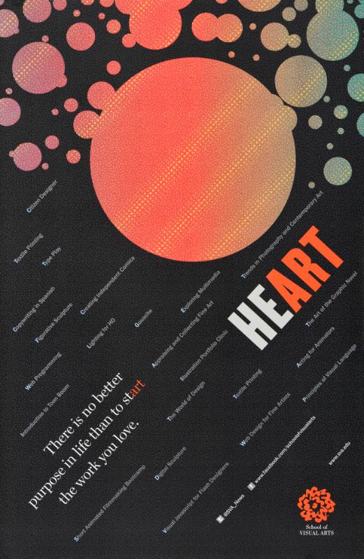 A poster with a fine, grey pattern and the top featuring overlapping circles.