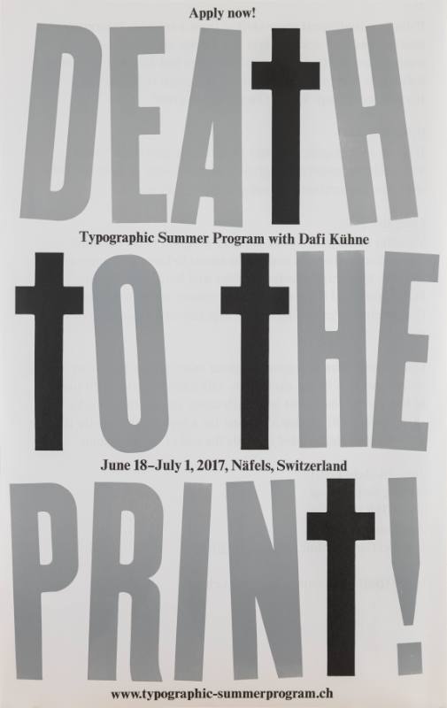 A poster of gray and crooked letter except for the letter T which is black and straight.