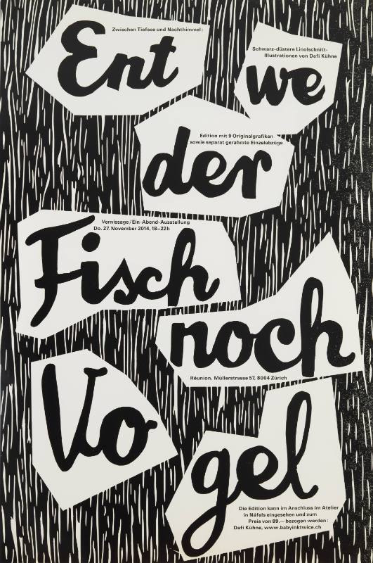 A poster of a collage of black cursive texts with a black & white background resembling tree bark.