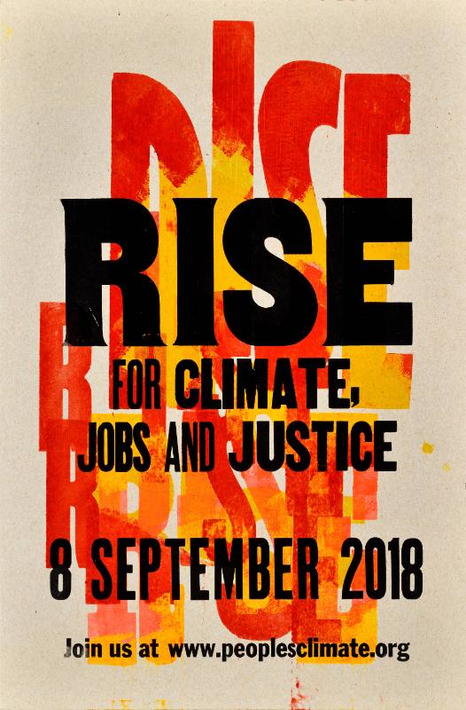 A letterpress poster of the word 