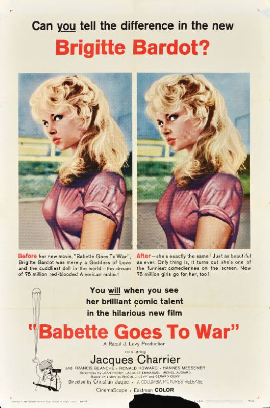 A poster of two illustrations of the same blonde woman posing but one has more shadows.